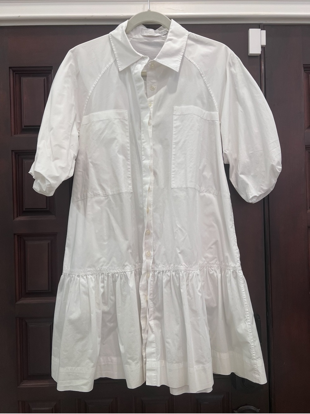 SIMKHAI White Crissy Cotton Poplin Dress Size Small - Picture 2 of 8